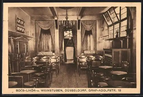 AK Düsseldorf, Gasthaus Bols-Likör- u. Weinstuben in der Graf-Adolfstrasse 18