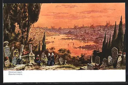 Künstler-AK Constantinople, Panoramaansicht der Stadt