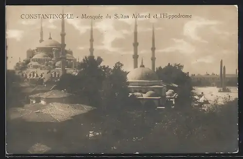 AK Constantinople, Mosquée du Sultan Achmed et l`Hippodrome
