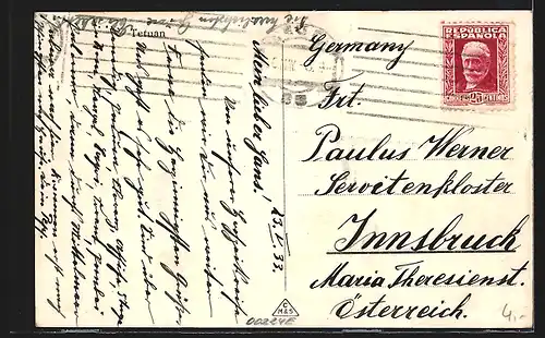 AK Tetuan, Strassenleben mit Händlern