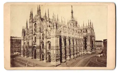 Fotografie Felice Crespi, Milano, Via Lanzone 41, Ansicht Mailand, Blick auf den Mailänder Dom