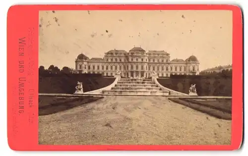 Fotografie C. Haack, Wien, Ansicht Wien, Blick nach dem K.u.K. Schloss Belvedere, 1874