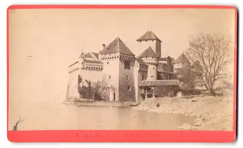 Fotografie F. Charnaux, Geneve, Ansicht Chillon, vue de Chateau de Chillon, 1874