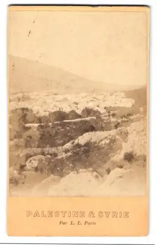 Fotografie L. L., Paris, Ansicht Nablus, Blick nach dem Mount Gerizim