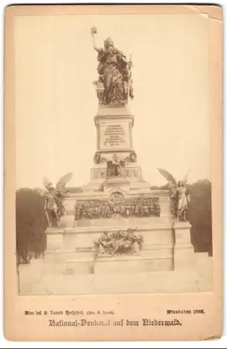 Fotografie Mondel & Jacob, Wiesbaden, Ansicht Rüdesheim, das National Denkmal auf dem Niederwald