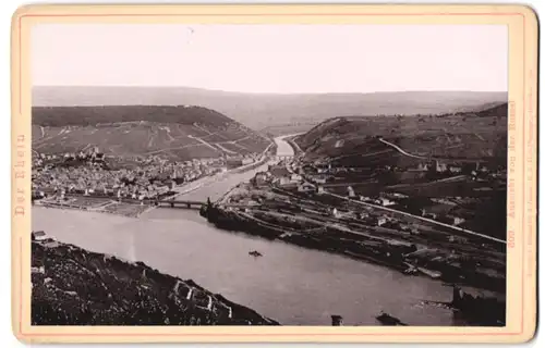 Fotografie Römmler & Jonas, Dresden, Ansicht Bingen a. Rh. Blick über den Rhein nach der Stadt