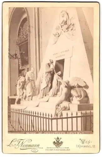 Fotografie L. J. Neumann, Wien, Ansicht Wien, das Christinen Denkmal