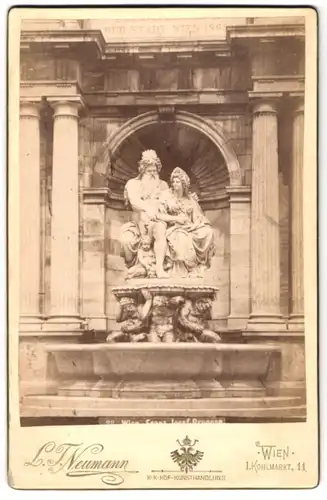 Fotografie L. J. Neumann, Wien, Ansicht Wien, Blick auf den Franz Josef Brunnen