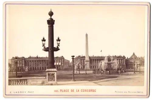 Fotografie E. Landrey, Paris, Ansicht Paris, vue de Place de la Concorde, 1879