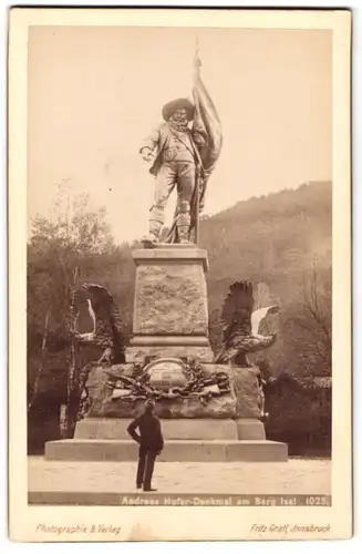 Fotografie Fritz Gratl, Innsbruck, Ansicht Innsbruck, das Andreas Hofer Denkmal am Berg Isel