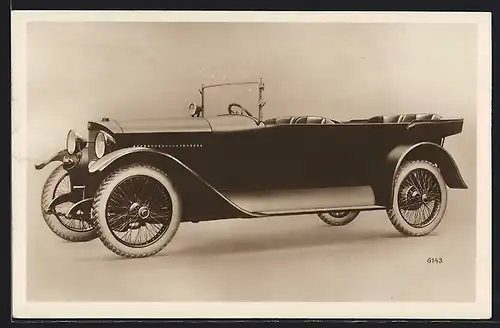 Foto-AK Auto Benz 16 /50 (1922), Reklamebild für das KFZ