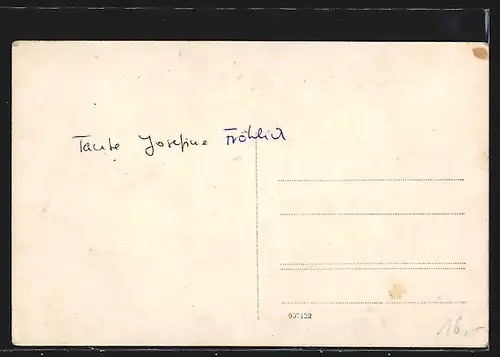 Foto-AK Auto Adler, Josefine Fröhlich und ihr Mann im KFZ