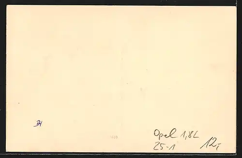 Foto-AK Auto Opel mit Kennzeichen: IA-4535