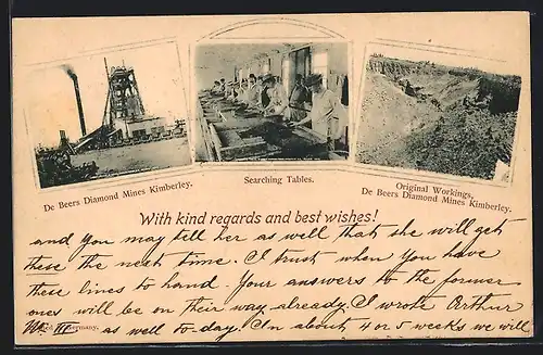 AK Kimberley, De Beers Diamond Mines, Searching Tables, Original Working