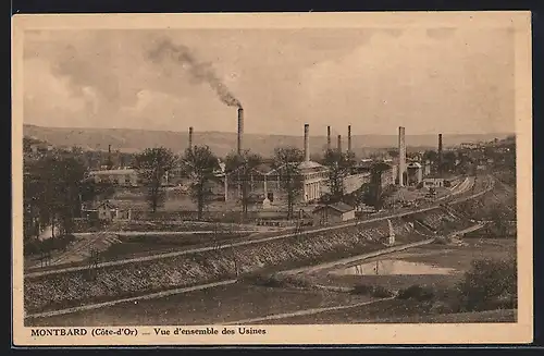 AK Montbard /Côte-d`Or, Vue d`ensemble des Usines, Goldbergbau