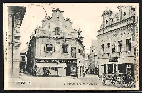 AK Tabor, Geschäfte am Marktplatz