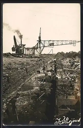 AK Küttejou, Bagger im Steinbruch