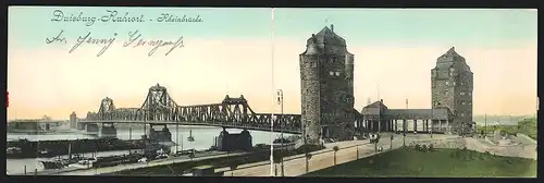 Klapp-AK Duisburg-Ruhrort, Rheinbrücke