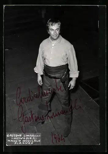 AK Opernsänger Gastone Limarilli, mit original Autograph