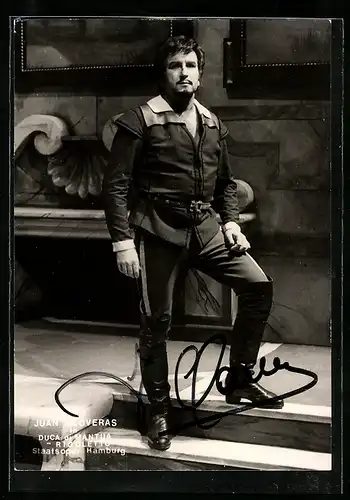 AK Opernsänger Juan Lloveras in Rigoletto, mit original Autograph