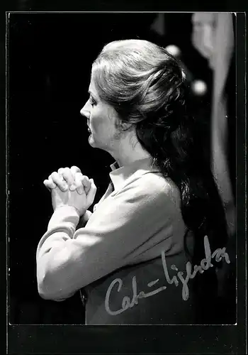 AK Opernsängerin Catarina Ligendza mit original Autograph
