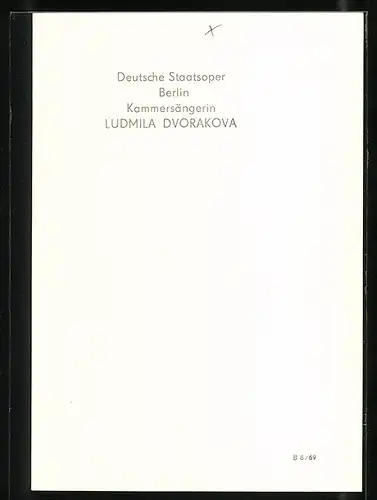 AK Opernsängerin Ludmila Dvorakova mit original Autograph