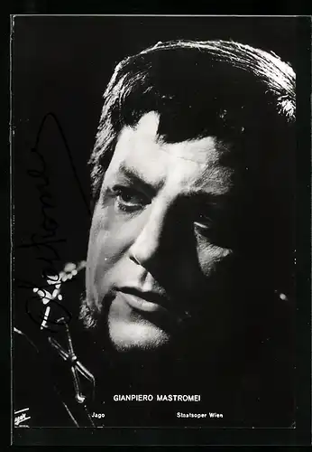 AK Opernsänger Gianpiero Mastromei, mit original Autograph