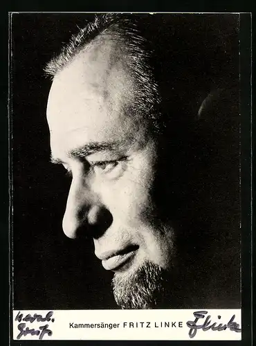 AK Opernsänger Fritz Linke mit original Autograph