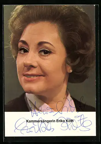 AK Opernsängerin Erika Köth mit original Autograph