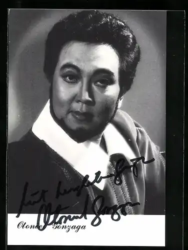 AK Opernsänger Otoniel Gonzaga, mit original Autograph