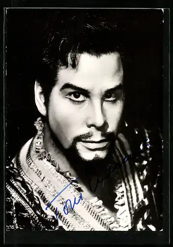 AK Opernsänger Tom Krause im Kostüm, mit original Autograph