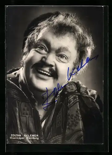AK Opernsänger Zoltan Kelemen im Kostüm, mit original Autograph
