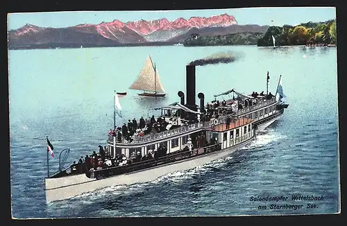 AK Saisondampfer Wittelsbach am Starnberger See
