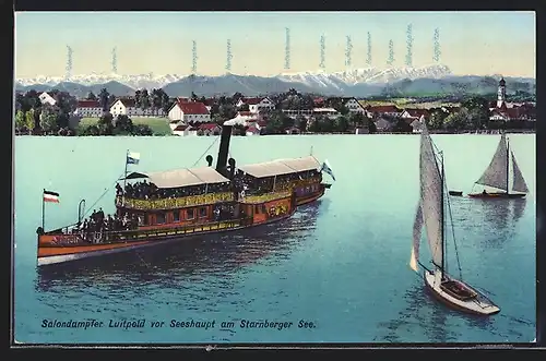 AK Seeshaupt, Salondampfer Luitpold auf dem Starnberger See