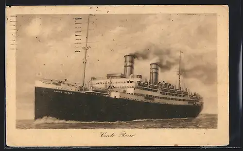 AK Dampfer Conte Rosso in voller Fahrt