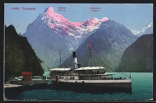 AK Dampfer Uri an der Tellsplatte