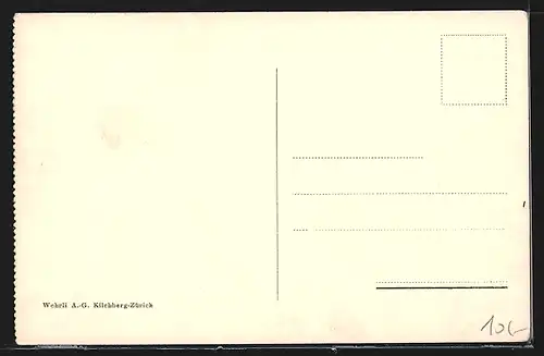 AK Salondampfer Helvetia auf dem Zürichsee