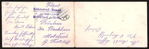 Klapp-AK Ohrdruf, Panorama mit dem Truppenlager