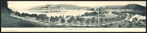 Klapp-AK Titisee, Panoramablick auf See und Landschaft