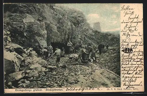 AK Grängesberg, grufvor Bredsjöbrottet, Bergbau