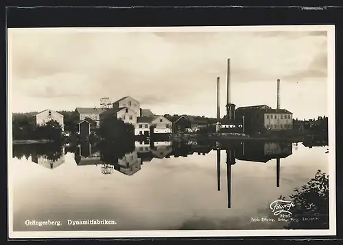 AK Grängesberg, Uferpartie an den Dynamitfabriken Bergbau