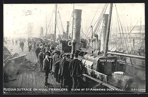 AK Doggerbank-Zwischenfall 1904, Russian Outrage on Hull Trawlers