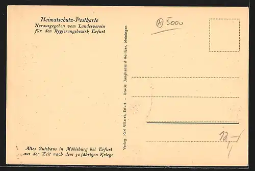 AK Möbisburg, Ansicht eines Alten Gutshauses