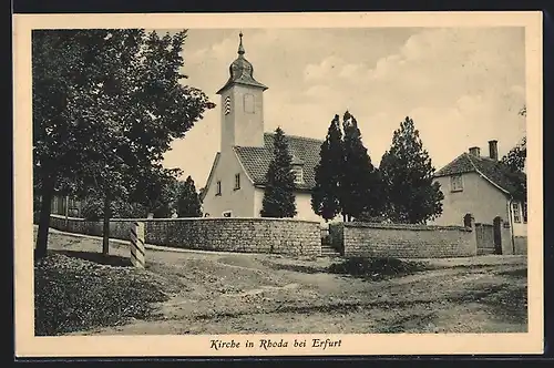AK Rhoda b. Erfurt, Blick zur Kirche