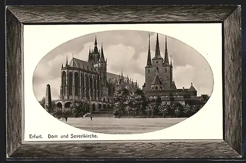 Passepartout-AK Erfurt, Dom und Severikirche