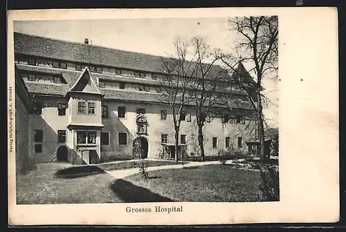 AK Erfurt, Grosses Hospital, Hofansicht