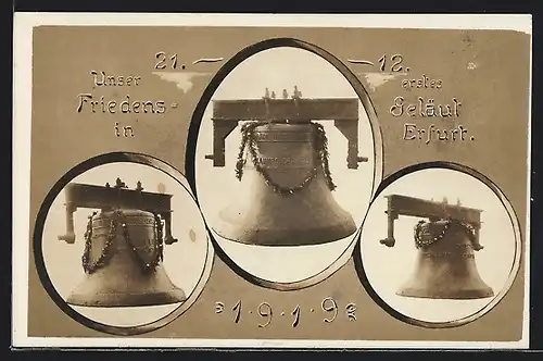 AK Erfurt, Friedensgeläut 1914, Glocken