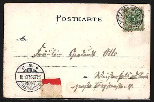 Lithographie Erfurt, Dom und Severinkirche