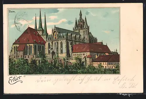 Lithographie Erfurt, Der Dom