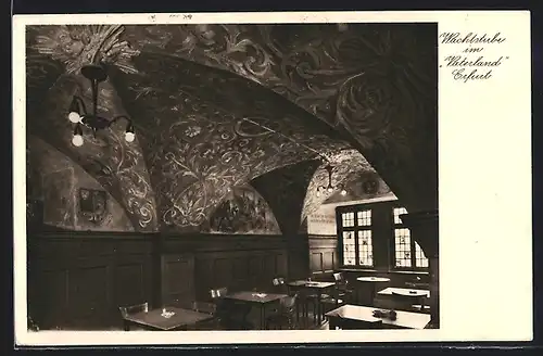 AK Erfurt, Bier- und Speisewirtschaft Vaterland von Albert Lieb, Wachtstube, Innenansicht